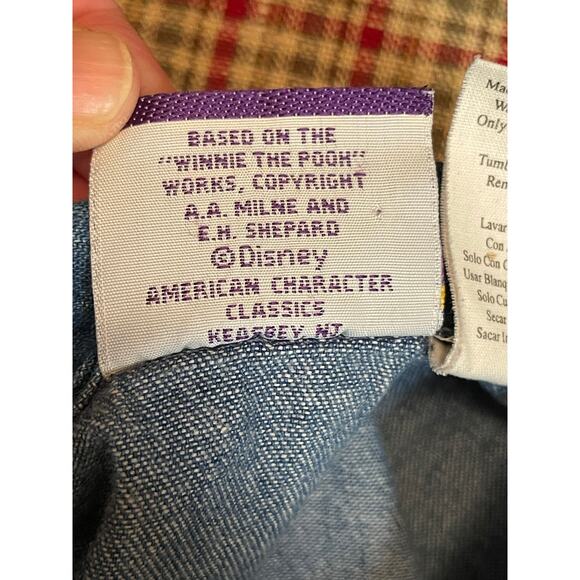 Vtg Tigger girls sleeveless denim blue jean dress L 6x pooh 100 acre collection - Picture 7 of 7